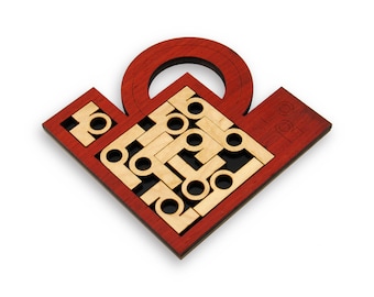 P and A Box Filling Wood Puzzle, Jean Claude Constantin Wood Puzzle, Brain Teaser, Game, Mechanical Puzzle, IQ Logic Teaser, 3D Puzzleuzzle