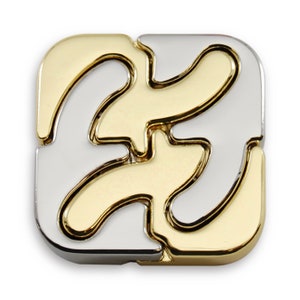 Cast Square Metal Puzzle from Hanayama, Brain Teaser, Mechanical Puzzle, IQ Logic Teaser, 3D Puzzle, Puzzle, Huzzle
