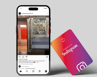 Follow Us On Instagram NFC Business Card “Tap” / smart NFC Card