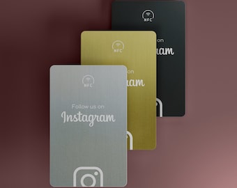 Follow Us On Instagram NFC metall Business Card “Tap” / smart NFC Card