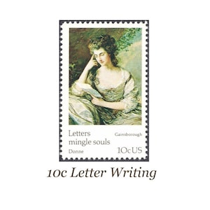 TEN 10c Gainsborough Masterpieces of Art Unused postage stamps | Letters Mingle Souls | Letter Writing | Reading | Love Letter | Mail Art