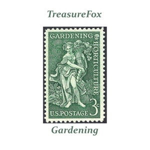 Ten 3c Jardinagem e Horticultura | Selos postais vintage não utilizados dos EUA | Natureza | Jardinagem | Flores | Borboletas | Árvores floridas | Casamentos
