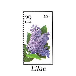 Cinco sellos de flores lilas de 29 c / Sello postal antiguo sin usar / Paquete de 5 sellos / Franqueo de invitación de boda / Flores populares para jardines de bodas