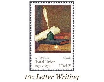 TEN 10c Chardin Masterpieces of Art Unused postage stamps | Letters Mingle Souls | Letter Writing | Read Letters | Love Letters | Mail Art