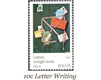 TEN 10c Peto Masterpieces of Art Unused postage stamps | Letters Mingle Souls | Letter Writing | Letter Reading | Love Letter | Mail Art