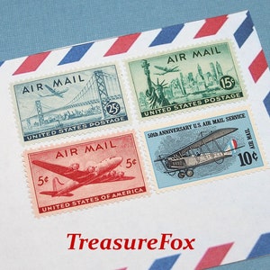 Vuelo a campo traviesa .. PREMIUM .. Sellos postales antiguos de EE. UU. sin usar .. envíe 5 cartas. San Francisco, Nueva York, aviones de la Segunda Guerra Mundial, aviación