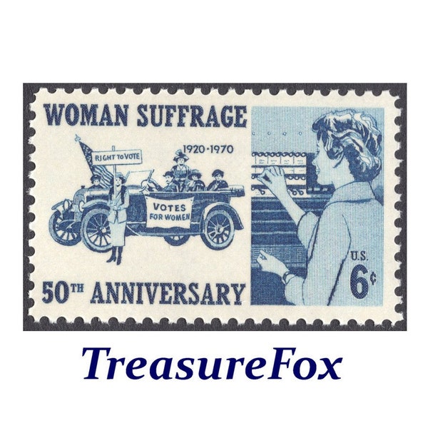 TWENTY 6c Women Suffrage stamps .. Vintage Unused Postage Stamps | Women Vote | Women's Rights | Politics | Get out the Vote | Equal rights