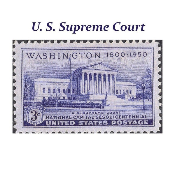 3c U.S. Supreme Court Building stamp .. Unused US Postage Stamps .. Pack of 10 stamp | Washington DC | Nations Capital | Virginia Wedding