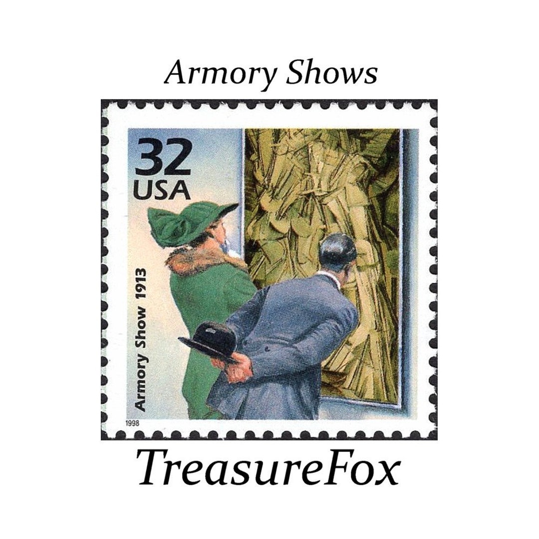 Five 32c Armory Show Stamps .. Unused US Postage Stamps Modern Art ...