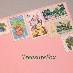 Botanical Beauties .. Unused Vintage Floral Postage Stamps | mail 10 letters | 68c rate | for your special mailings and Wedding Invitations