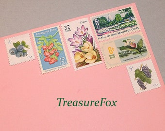 Botanical Beauties .. Unused Vintage Floral Postage Stamps | mail 10 letters | 68c rate | for your special mailings and Wedding Invitations