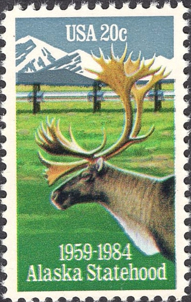20c Alaska Statehood Stamp Vintage Unused Postage Stamp Etsy