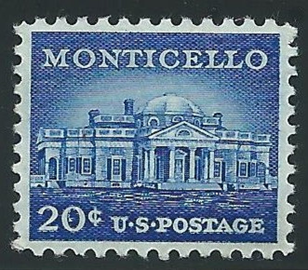 1956年発行のモンティセロ20セント切手10枚セット。未使用の