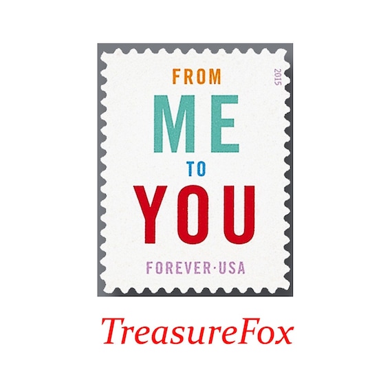Five 5 From Me To You Unused Forever Postage Stamps Mail Etsy