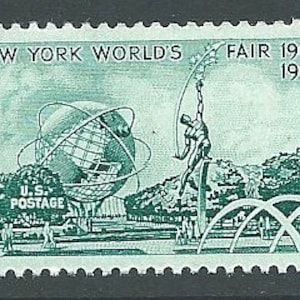 20er Pack.. 5c New York World's Fair.. Ausgabe von 1964..Vintage Unbenutzte US Briefmarken..Souvenir aus den 1960er Jahren New York Wahrzeichen