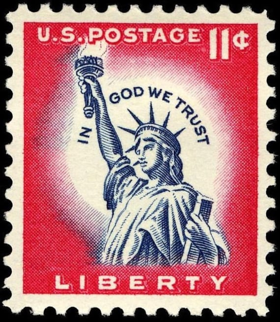 Pack of 10 .. 11c Cent Statue of Liberty Stamp Issued 1956