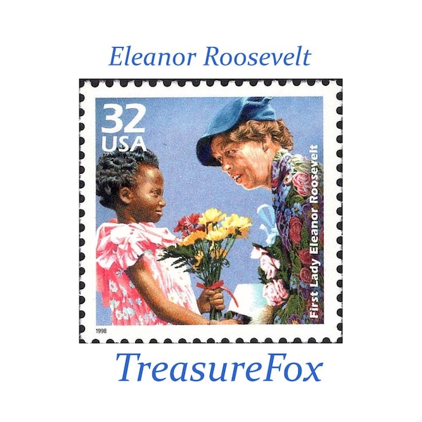 Five 32c Eleanor Roosevelt Stamps .. Unused US Postage Stamps | First Lady | 1930s | FDR | FLOTUS | White House | Stamps for mailing