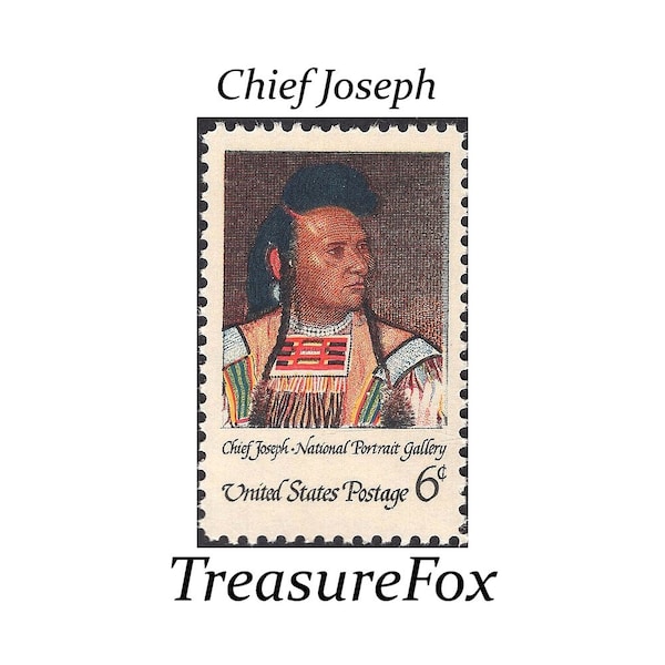 6c Chief Joseph Native American stamp .. Unused US Postage Stamps .. Pack of 10 stamp | Western Wedding | Native Americans | Southwest