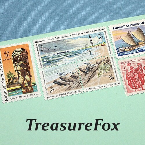 Aloha HAWAII Too .. Unused Vintage US Postage Stamps Mail 10 Etsy