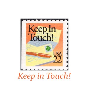 Cinco sellos 22c Keep in Touch / Sellos postales estadounidenses no utilizados / Paquete de 5 sellos / Penpal / Escritura de cartas / Ocasión especial / Sellos para correo
