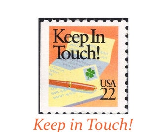 Five 22c Keep in Touch Stamp | Unused US Postage Stamps | Pack of 5 stamps | Penpal | Letter writing | Special Occasion | Stamps for Mailing