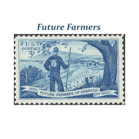 3c Future Farmers of America stamp .. Unused US Postage Stamps .. Pack of  20 stamps | FFA Club | Farming | Agriculture | Organic Farming