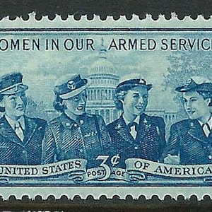 20 Vintage Unbenutzte US Briefmarke.. 3c FRAUEN in der US Armed Services Briefmarke 1952..Packung mit 20 Briefmarken Armee, Marine, Luftwaffe, Marines Frauen