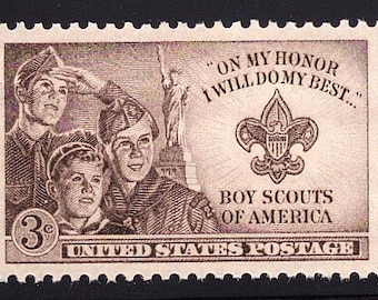 Plate Block of 1960 Boy Scout Stamps BSA Great Gift for Eagle Court of Honor 