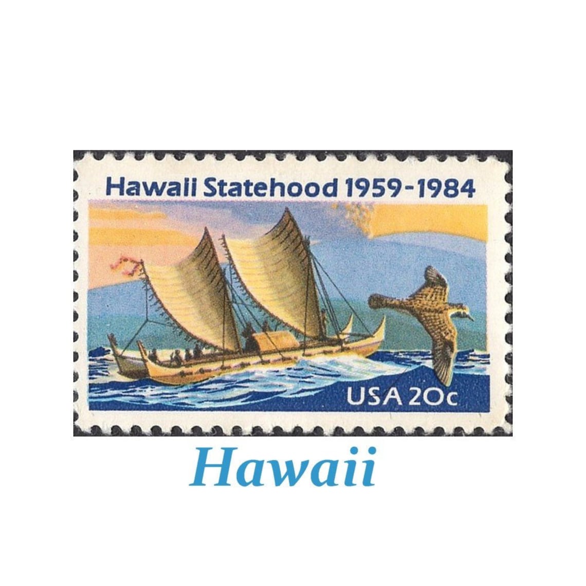 20c Hawaii Statehood Stamp Vintage Unused Postage Stamp Etsy