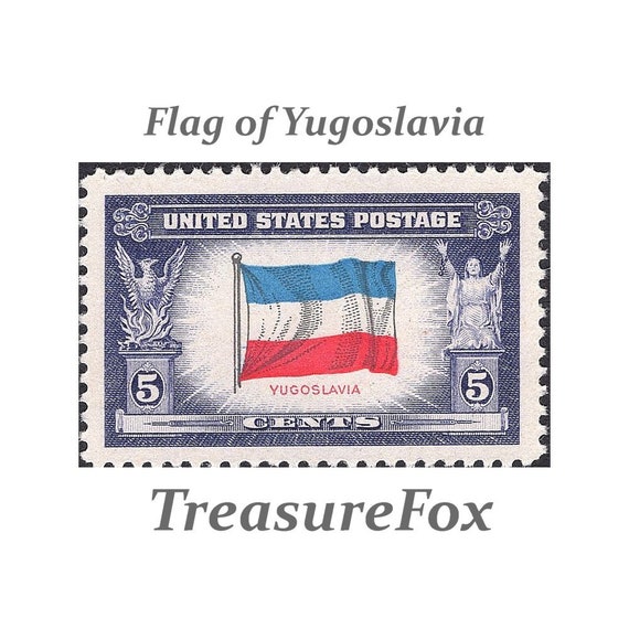 TEN 5c Bandiera della Jugoslavia Francobolli USA inutilizzati