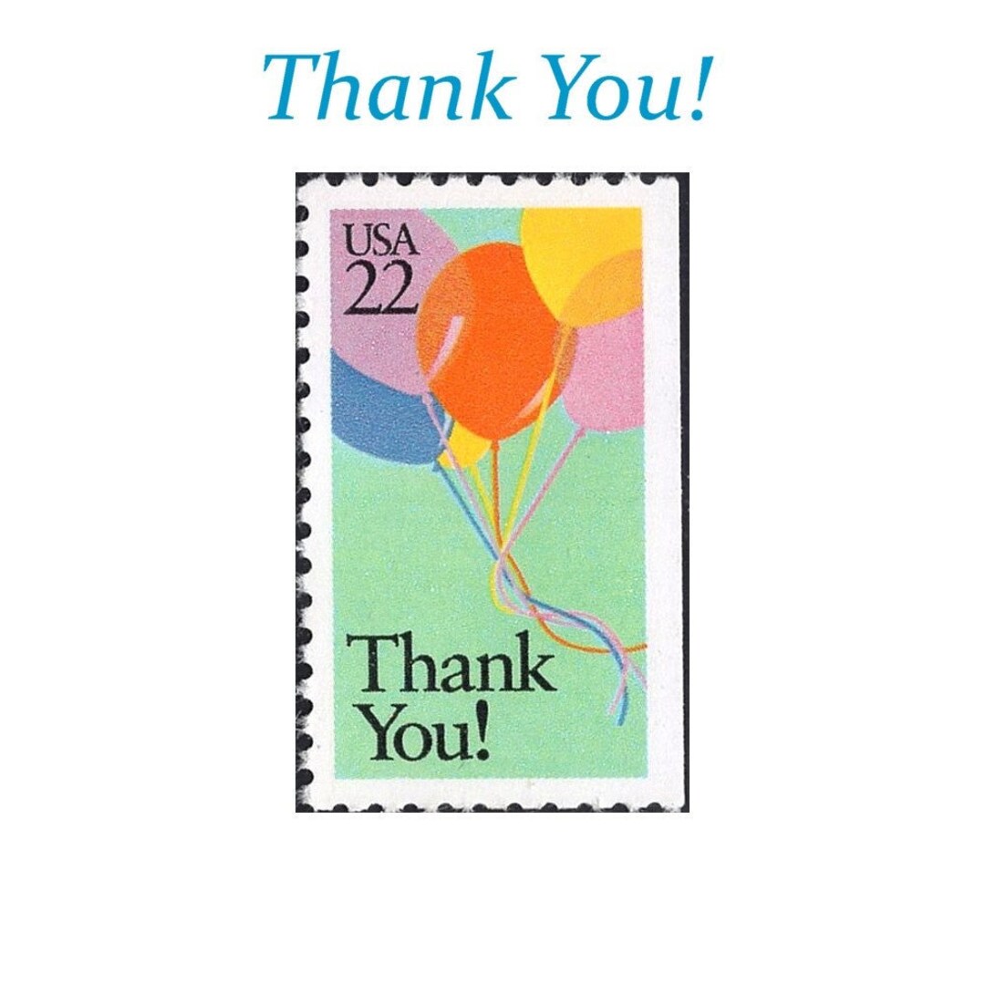 Five 22c Thank You Stamp | Unused US Postage Stamps | Pack of 5 Stamps ...
