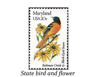 20c Tennessee State Bird and Flower Stamps .. Vintage Unused US Postage  Stamps .. Pack of 5 – treasurefoxstamps