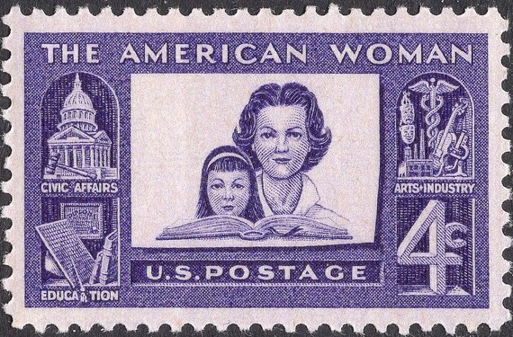 4c アメリカ人女性切手 .. 未使用の米国郵便切手 .. 切手 10 枚パック