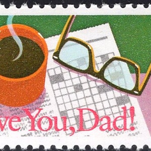 Five 22c Love you, Dad Stamp Unused US Postage Stamps Pack of 5 stamps Father's Day Gift Dad Special Occasion Stamps for Mailing image 2