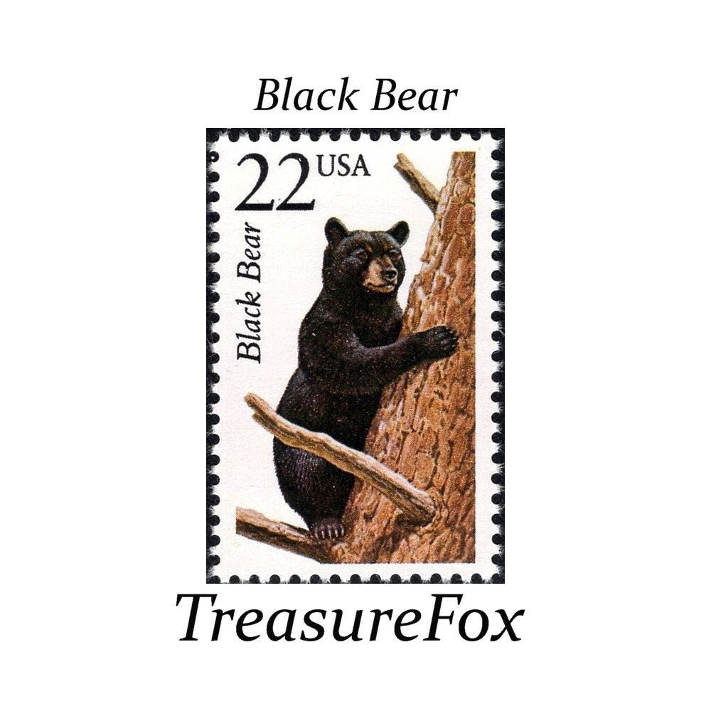 Five 22c Black Bear Stamp .. Unused US Postage Stamps .. Pack of 5 ...