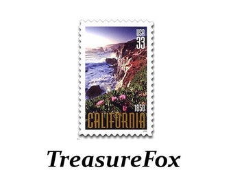 Ten 33c California Statehood Stamps .. US Postage Stamps | Big Sur | Perfect for wedding Invitations, Save the Date, RSVPs. Pack of 10