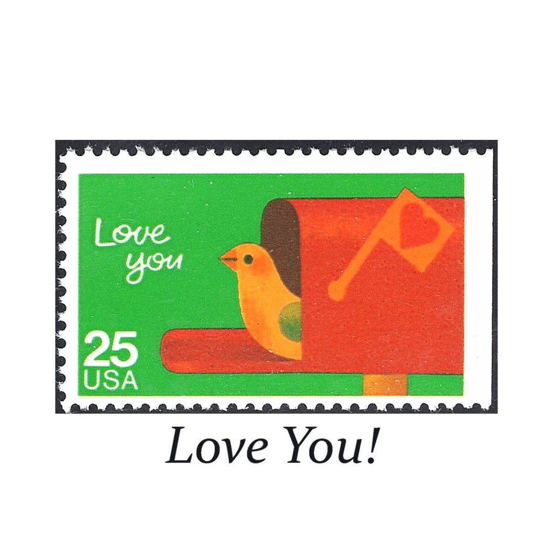 Five 25c LOVE You Stamp | Unused US Postage Stamps | Pack of 5 Stamps ...