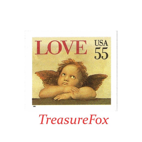 Buy FIVE 55c Cherub Love Stamps .. Unused US Postage Stamps Angel Christmas  Postage Love Christmas Christmas Card 55c RSVP Love Stamps Online in India  