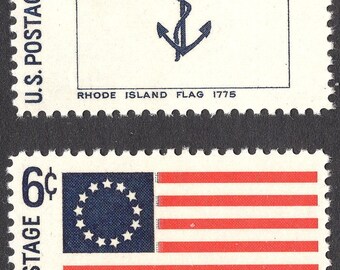 珍しい切手　アメリカ歴史 American Stamps Vintage 歴史的な植民地時代のアメリカ国旗セット | ヴィンテージ未使用