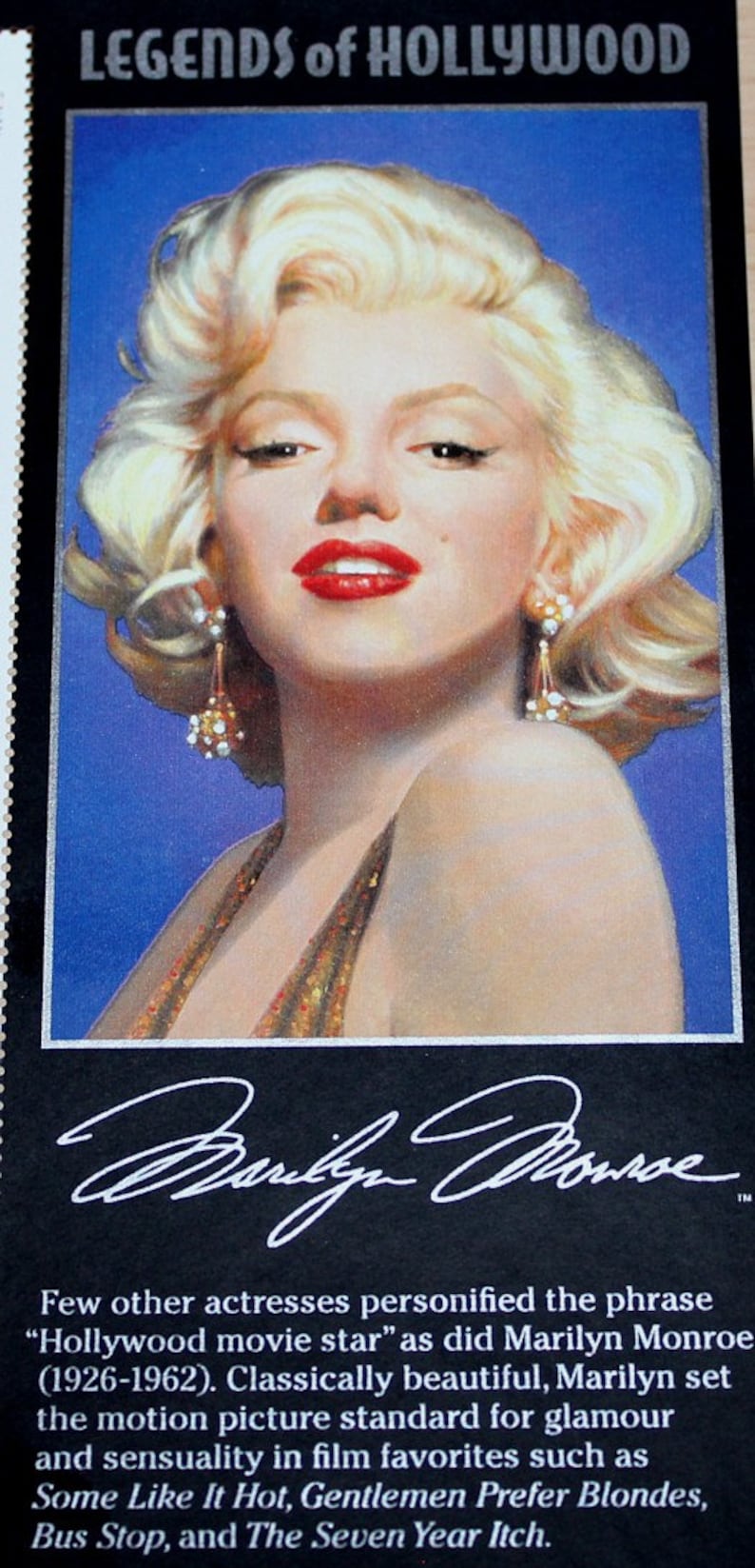 MARILYN MONROE .. Vintage Mint Postage Stamps .. Legends