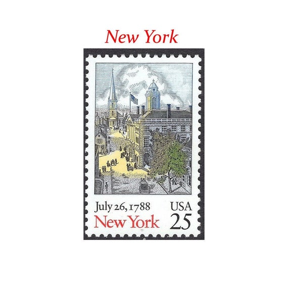 New York Vintage Stamps Unused Postage Stamps for 5 Letters