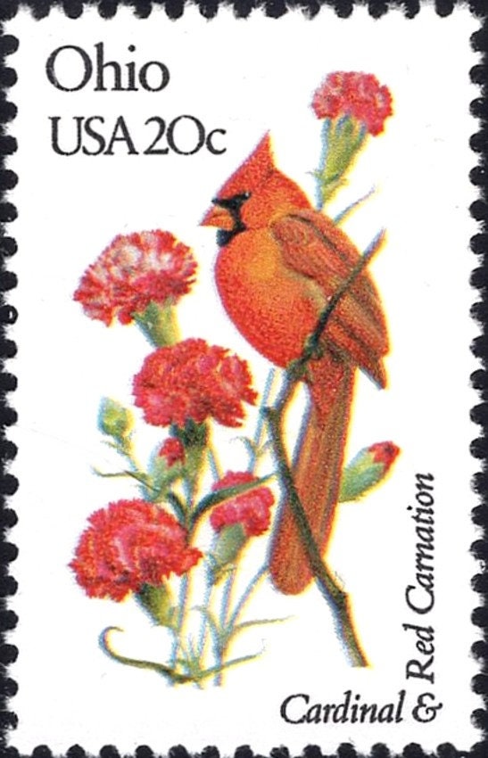 アメリカ合衆国の切手　state birds and flower 20¢ State Birds & Flowers -Pack of 50 unused stamps from