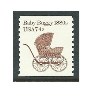 7.4c Baby Buggy Serie de bobinas de transporte de la década de 1880. Sellos postales de EE. UU. sin usar. Paquete de 10 sellos