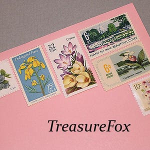 Bellezas botánicas. Sellos postales florales antiguos sin usar / correo de 10 cartas / tarifa de 73c / para sus envíos especiales e invitaciones de boda