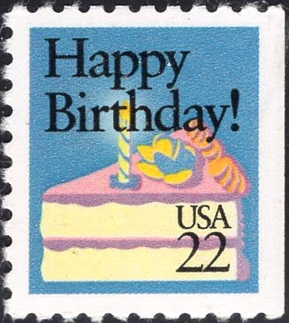 22c Happy Birthday Stamps - Pack of 5