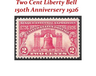 ONE 2c 150th Anniversary Liberty Bell Stamp of 1926 | Vintage Unused US Postage stamps | Philadelphia | Brotherly love | Ring that bell!!