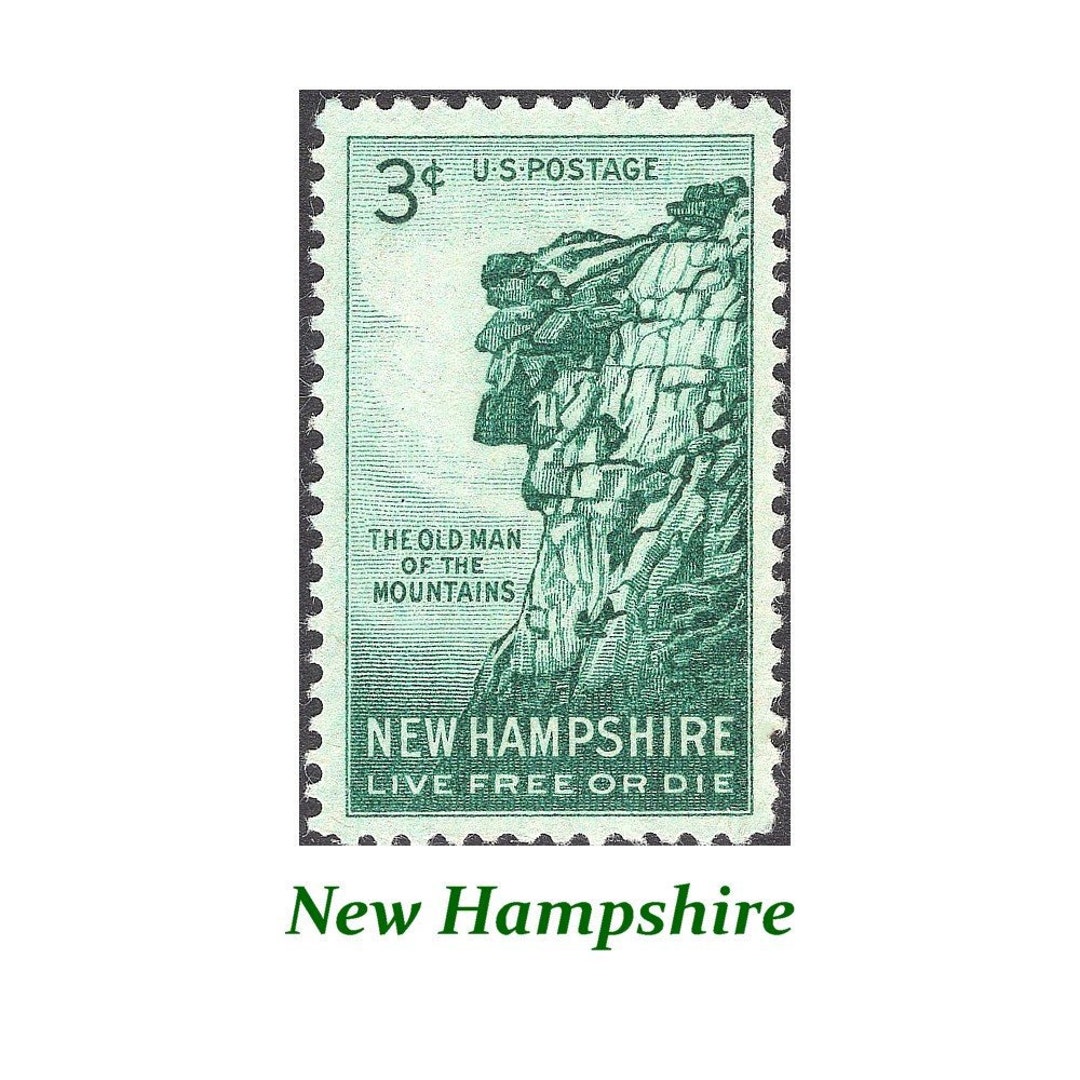 3c New Hampshire Stamp .. Unused US Postage Stamps .. Pack of 10 Stamps
