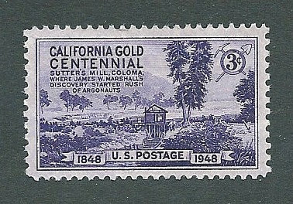 10 Vintage Unused US Postage Stamps .. 3c California Gold Etsy