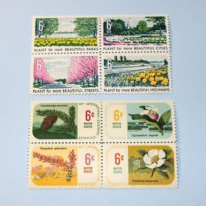 Botanical Beauties .. Unused Vintage Floral Postage Stamps mail 10 letters 68c rate for your special mailings and Wedding Invitations image 2