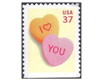 37c Candy Hearts Love Stamps - Pack of 10